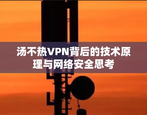 汤不热VPN背后的技术原理与网络安全思考